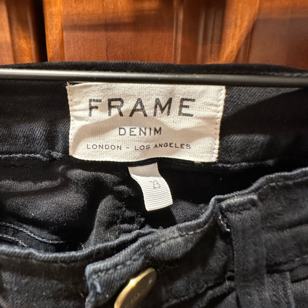 Frame Denim Classic Black Trousers